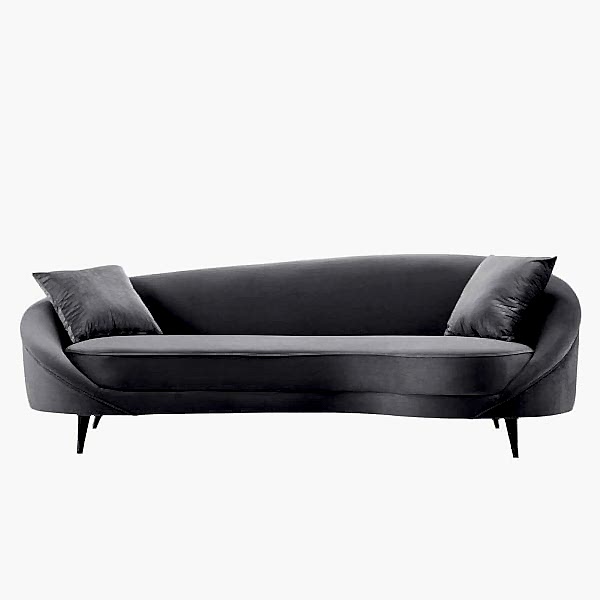 curved couch sofa
