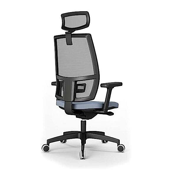 Equipped with adjustable armrests, this chair allows for personalized arm support