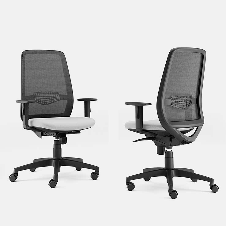 2 Office chairs on wheels from bath sides