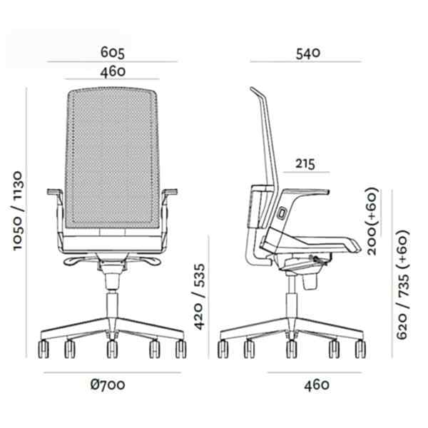 Breathable mesh office chair on wheels to keep you cool and comfortable.