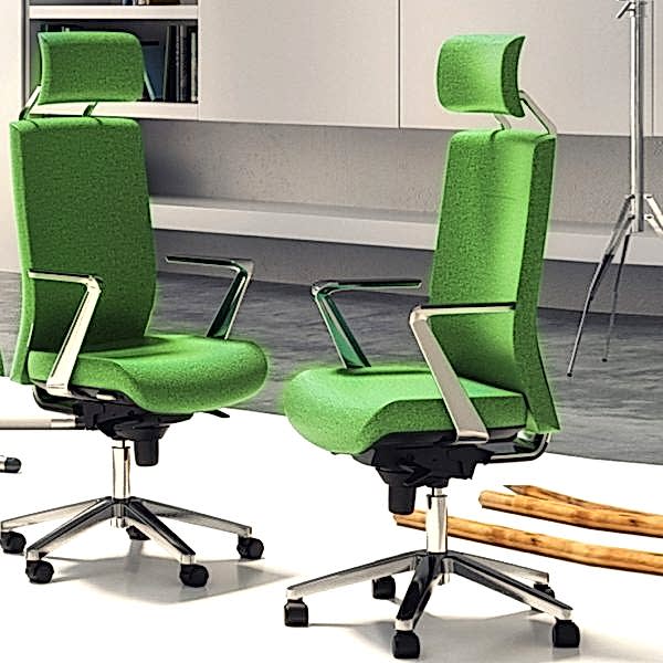 Contemporary design and smooth wheels make this office chair a perfect addition to any modern workspace.