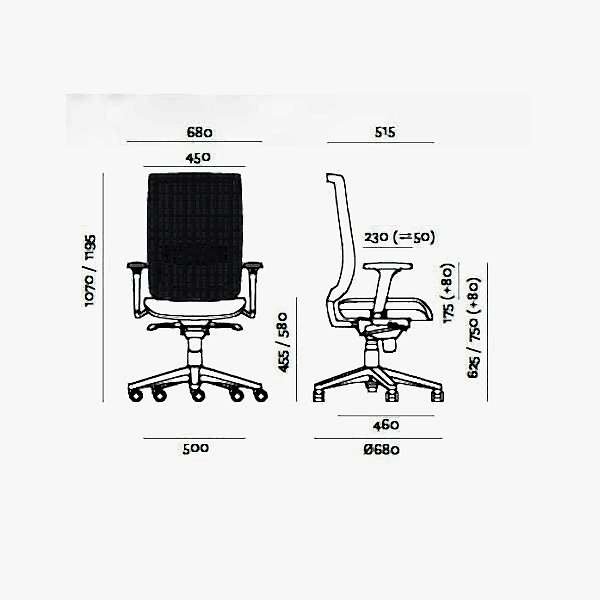 Dimensions of the chair