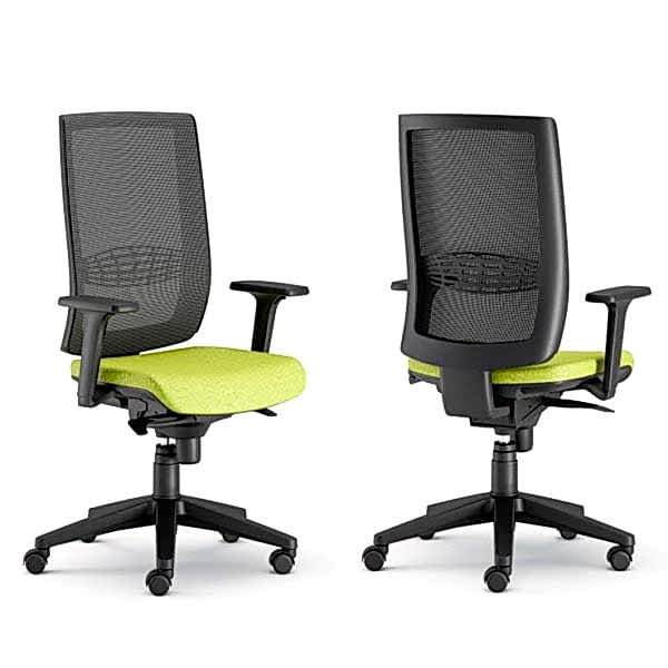 Ergonomic office chair on wheels for comfortable and flexible seating.