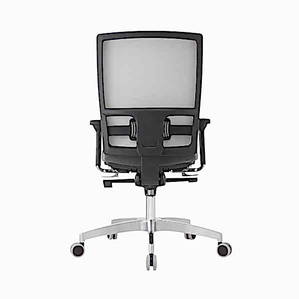 The chair's gray color adds a pop of color to any office space.