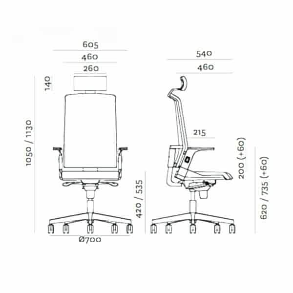 Vibrant and colorful office chair with casters, adding a pop of style to your workspace.