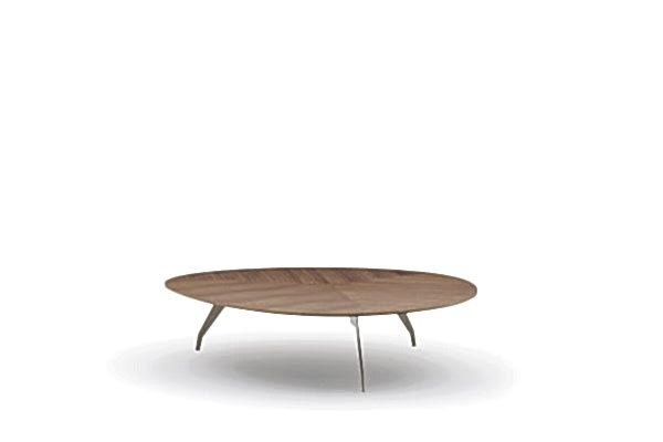 A large wooden coffee table