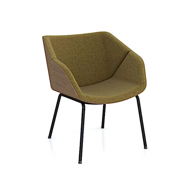 A true statement piece, this chair's geometric form captivates the eye.