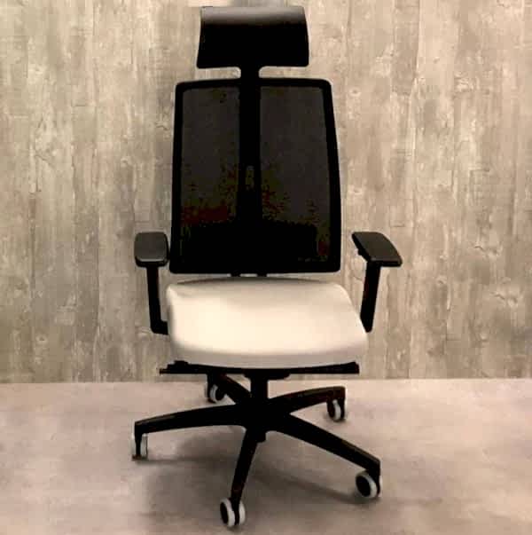 Adjustable office chair with wheels for personalized comfort and convenience.