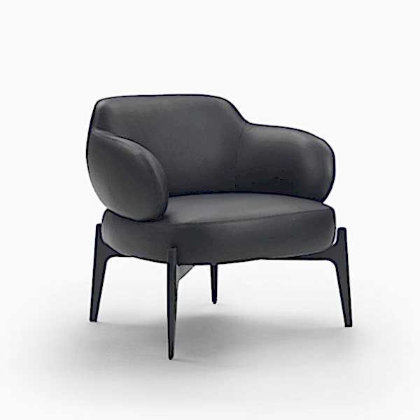 armchair, resting elegantly on its legs.