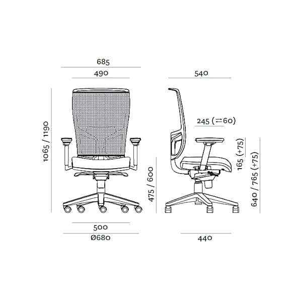 Comfortable and durable office chair with reliable casters for smooth gliding.