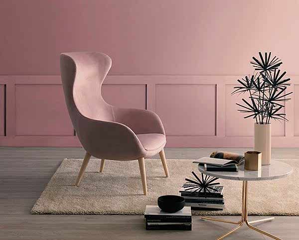 egg-shaped lounge chair, an embodiment of ergonomic design.