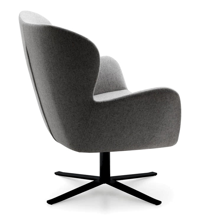 Elegant gray chair with button-tufted back