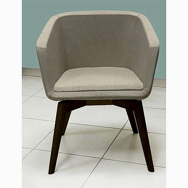 Elevate your space with our armchair featuring legs adorned with captivating geometric lines.