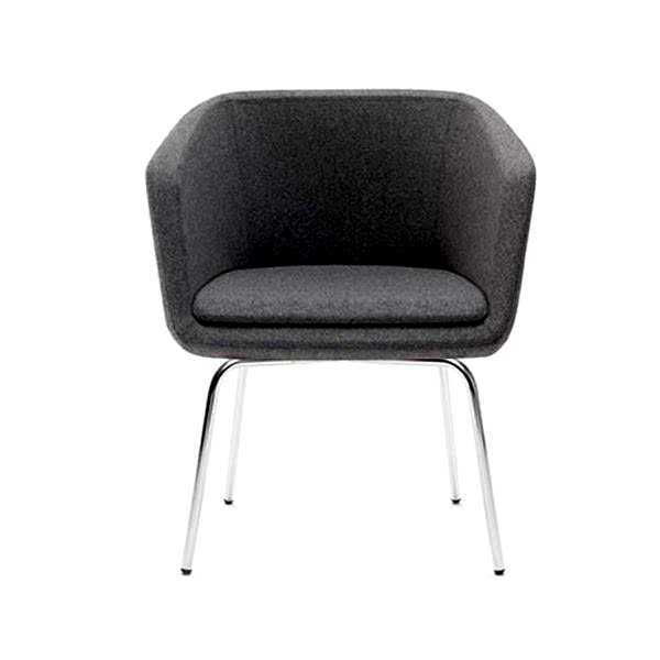 Embrace modern sophistication with an armchair that boasts geometric-inspired legs.