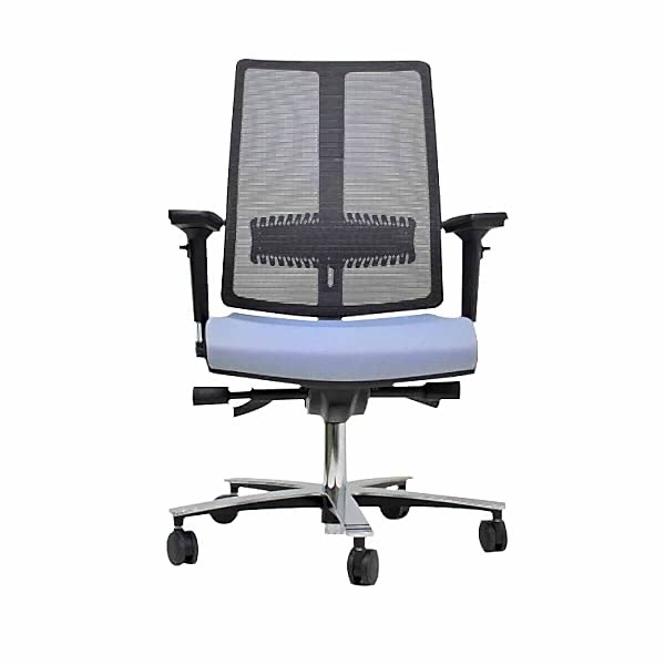 Ergonomic office chair on wheels for comfortable and mobile seating.