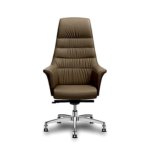 High back executive leather office chair