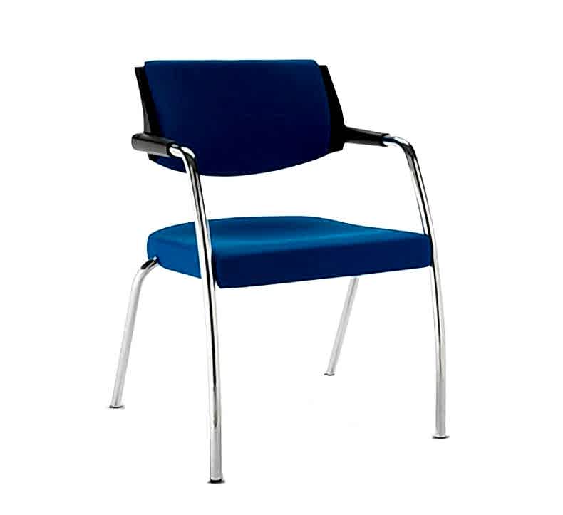 Low-back office chair with minimal support for casual use