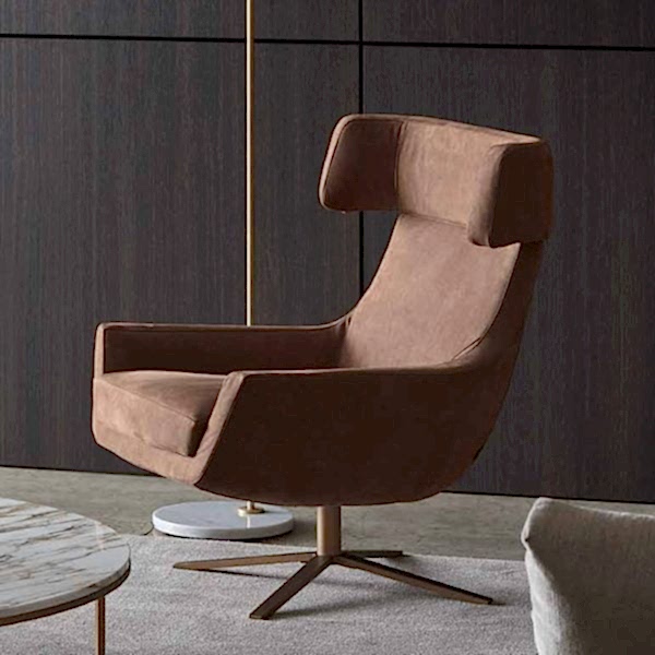 Luxury interior design with a rotetable armchair