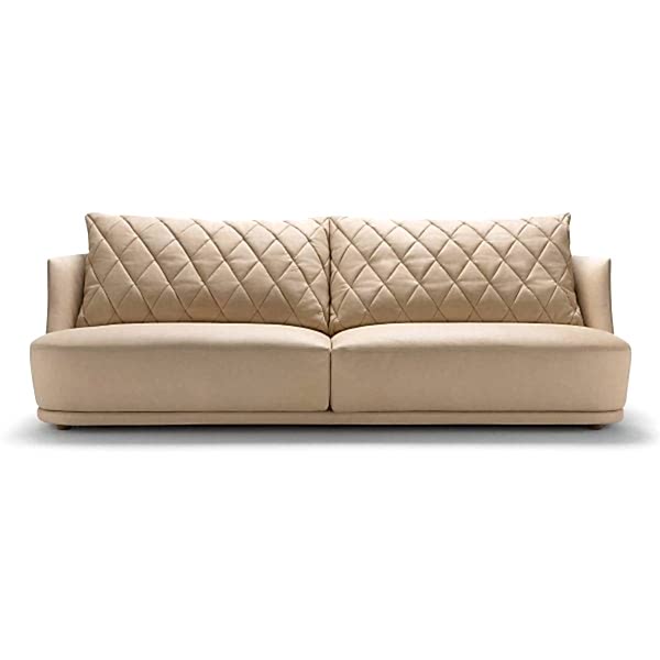Luxury modern sofa with stitched cushions