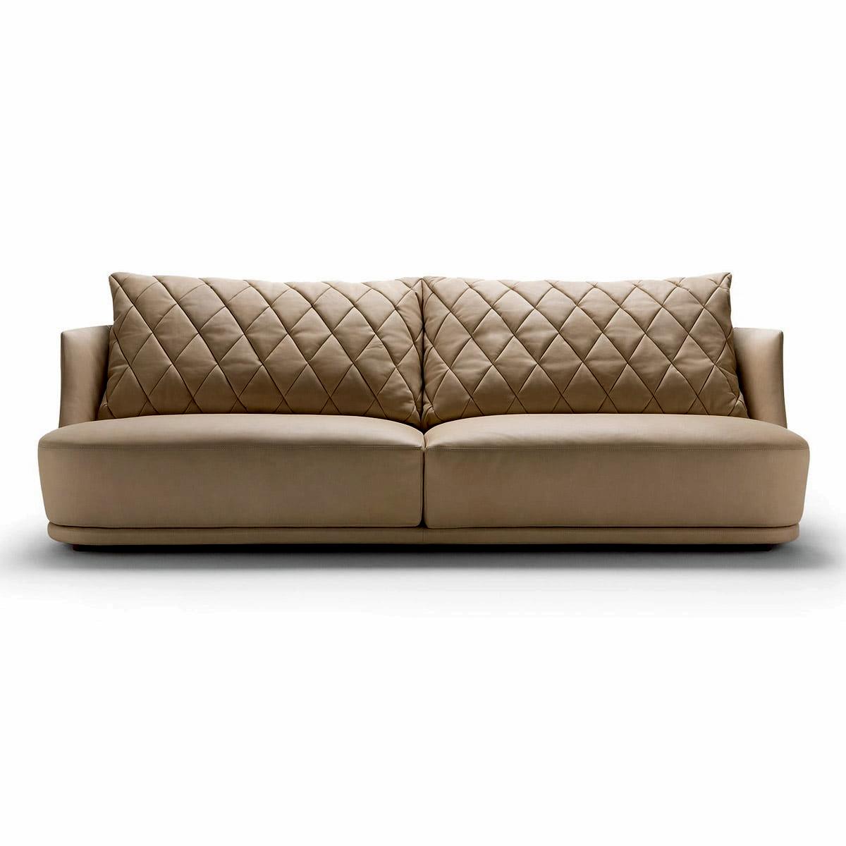 Luxury modern sofa with stitched cushions