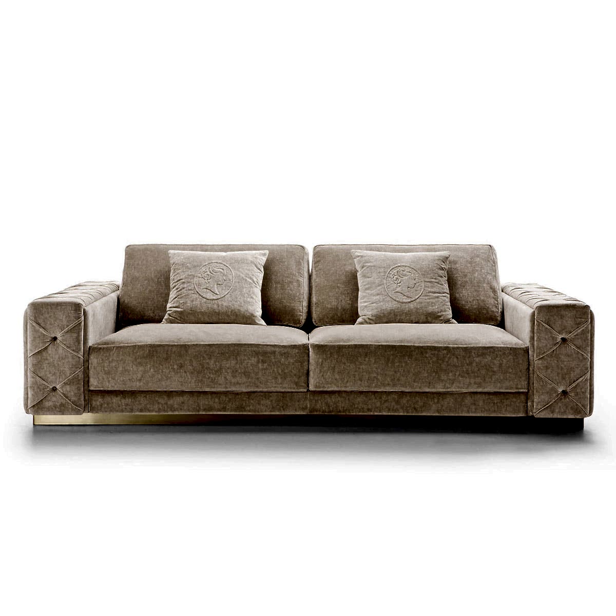 Luxury modern sofa with wide arms