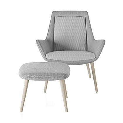 Lounge chair with an ottoman