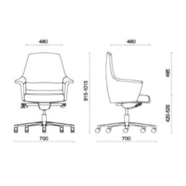 Meeting room chair dimensions