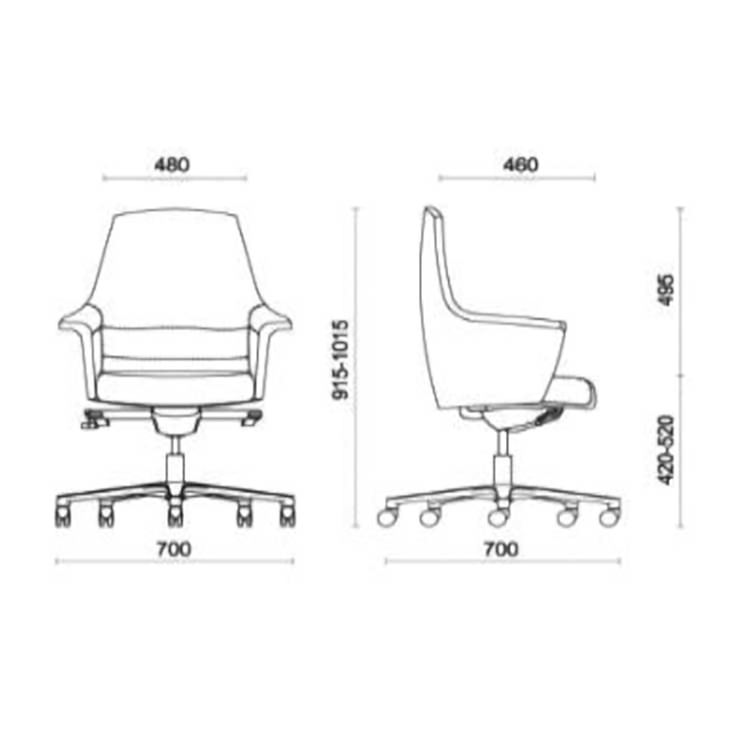 Meeting room chair dimensions
