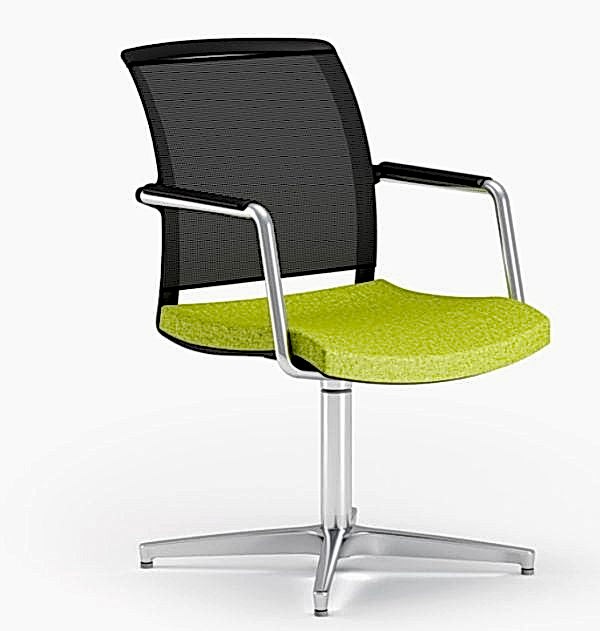 Mesh back office chair with breathable seat cushioning