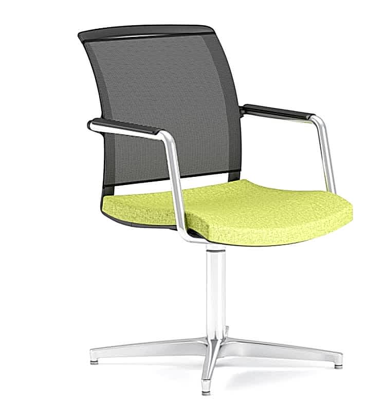 Mesh back office chair with breathable seat cushioning
