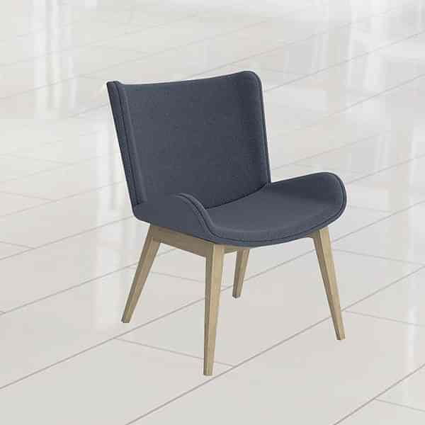 office chair seamlessly merges aesthetics and functionality, showcasing a rotatable wooden leg