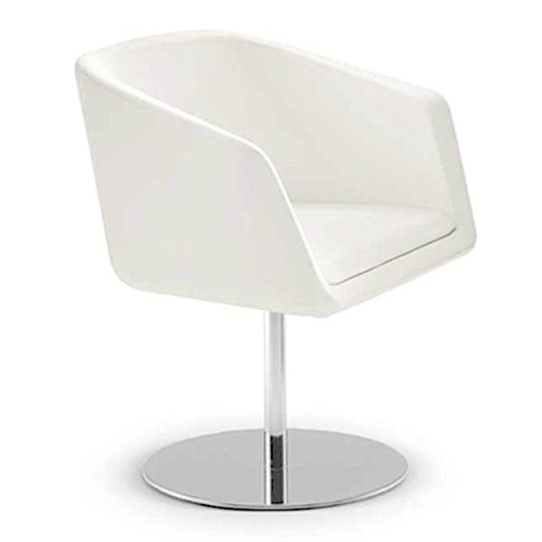 Experience the beauty of geometry in design with an armchair boasting legs that reflect contemporary elegance.
