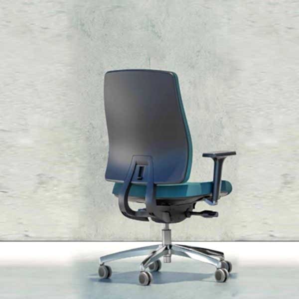 Sleek and sturdy office chair with wheels for long-lasting durability.
