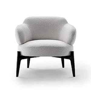 White designer armchair