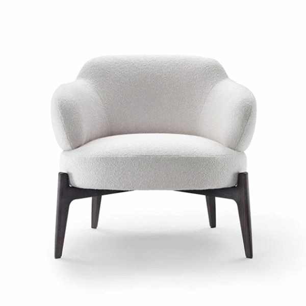 White designer armchair