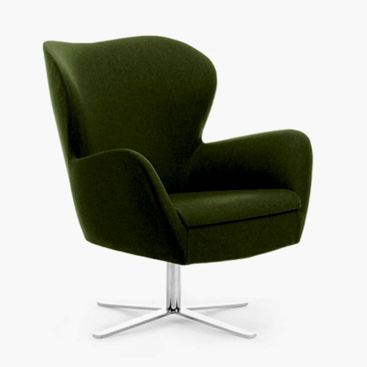 Comfortable egg shaped office armchair