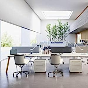 modern operational workstation desk