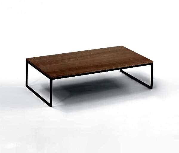 black legs and wooden top coffee table