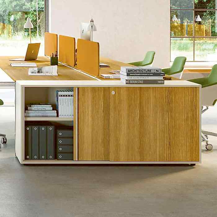 Middle height cabinet for office storage
