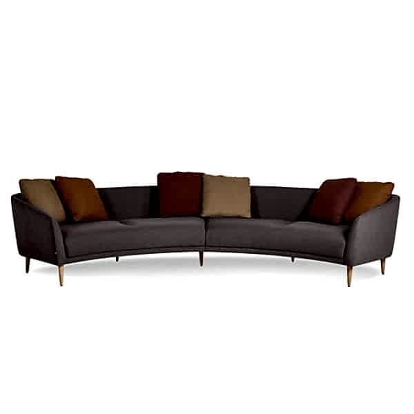 modern curved sofa