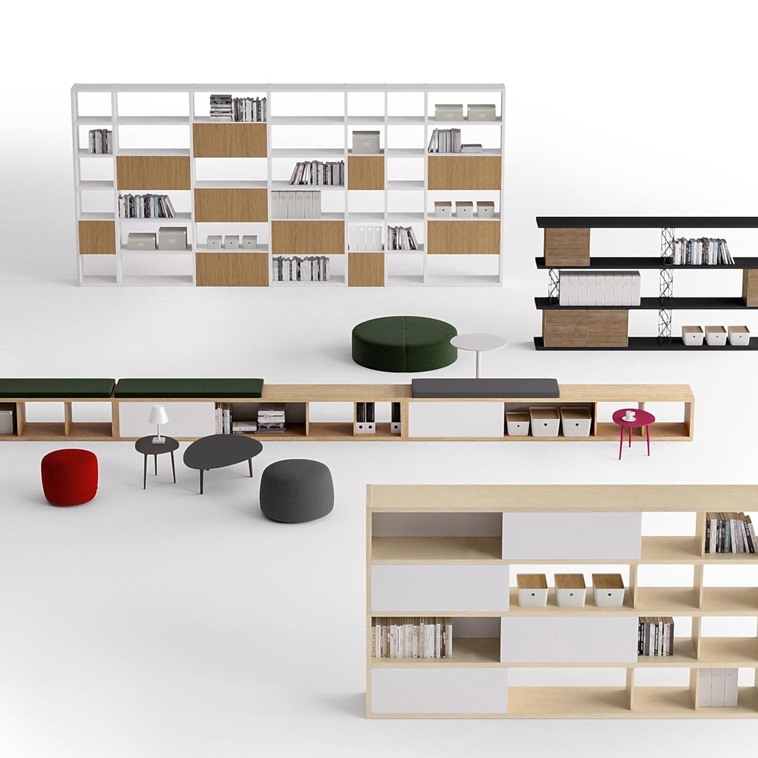 Shelves with different designs