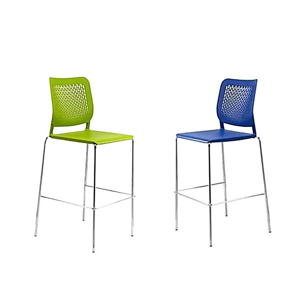 2 bar stools with plastic