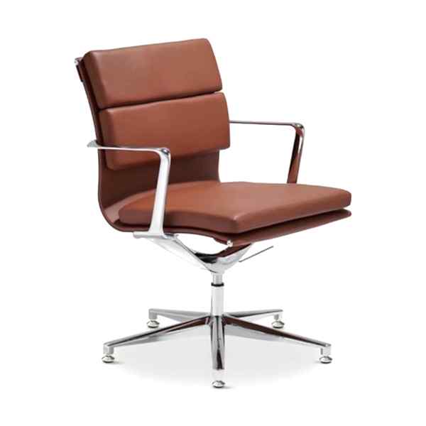 A pneumatic lift allows for easy height adjustment, accommodating different desk heights