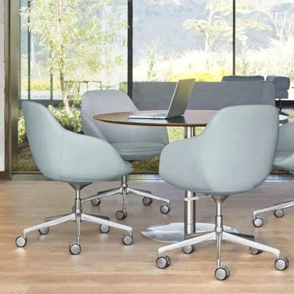 Meeting room with round table