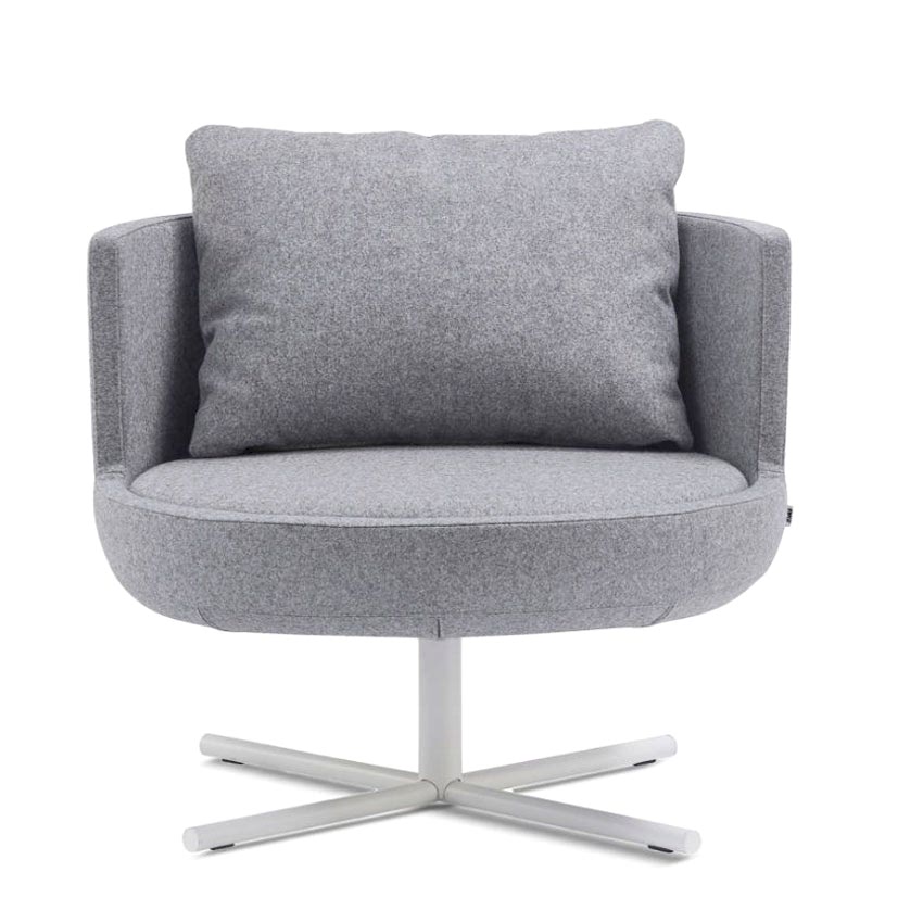 Gray color round armchair