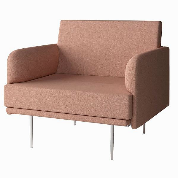 modern armchair with straight lines design