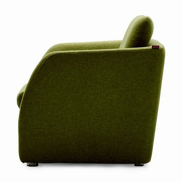 sofas' clean lines and gentle slope.