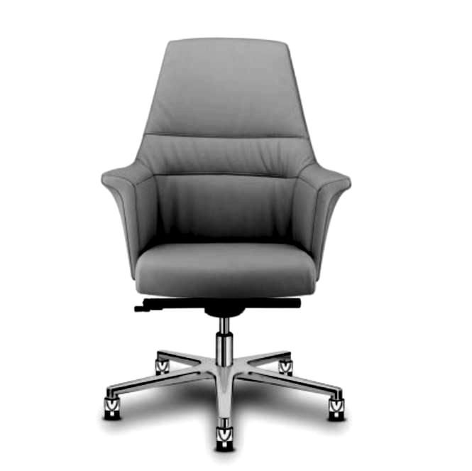 white middle back conference chair
