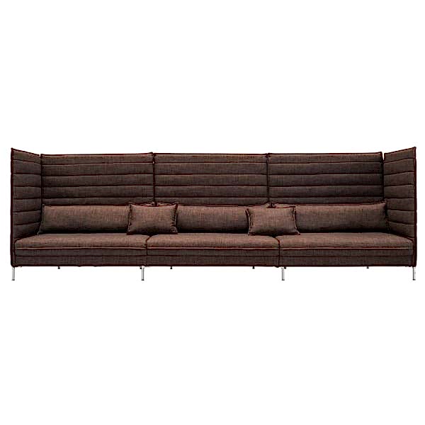 Office long seating with partitions for sound proofing