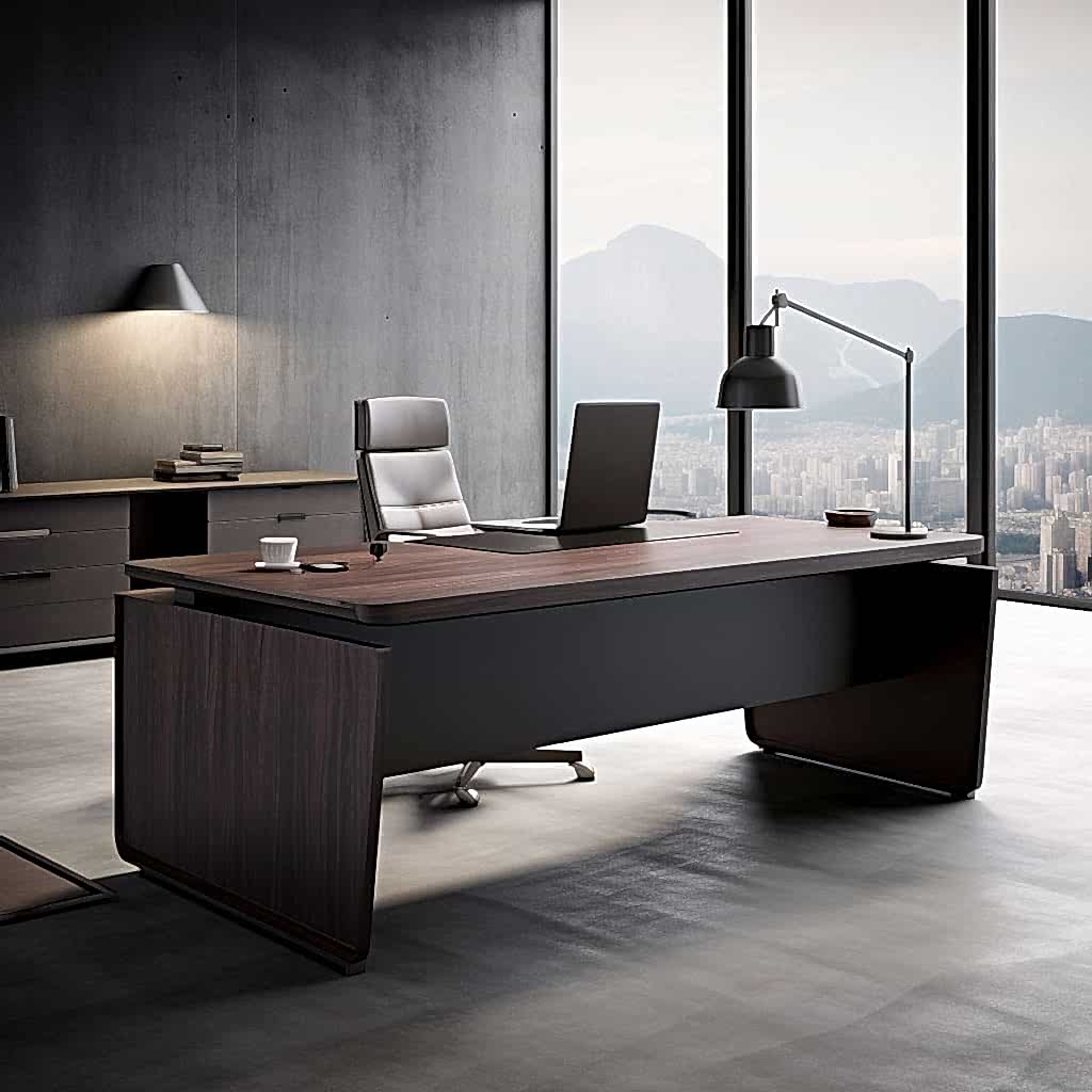 A manager's office with a modern design that exudes luxury and sophistication.